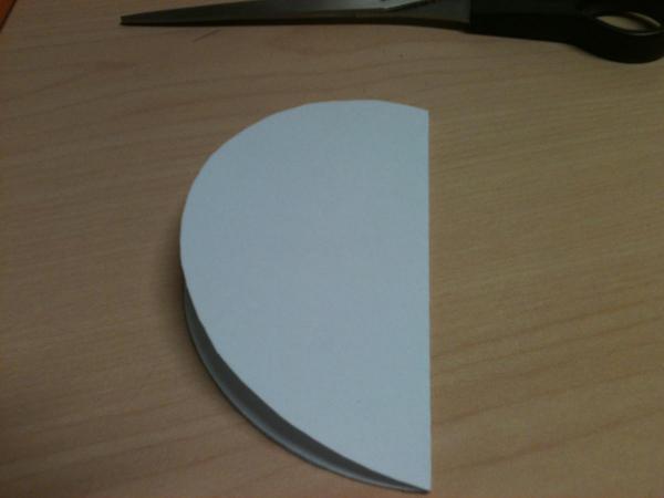 Circle folded in half once