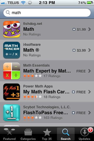 Top five math apps on the iPhone