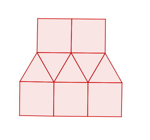 2d diagram made up of triangles and squares