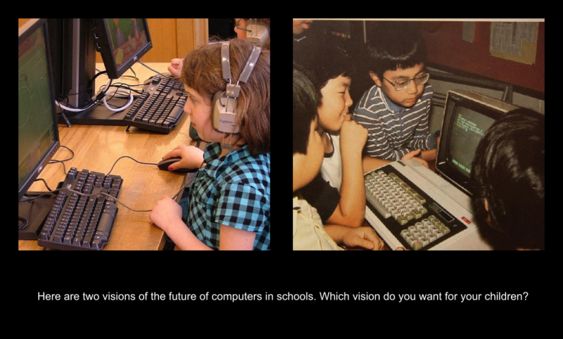 Which vision of computers would you prefer for your children?