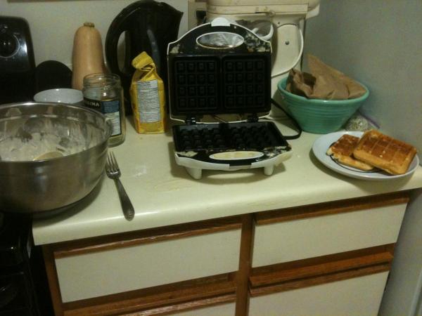 Making waffles